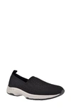 Easy Spirit Tech Active Slip-on Sneakers In Black/ Black Fabric