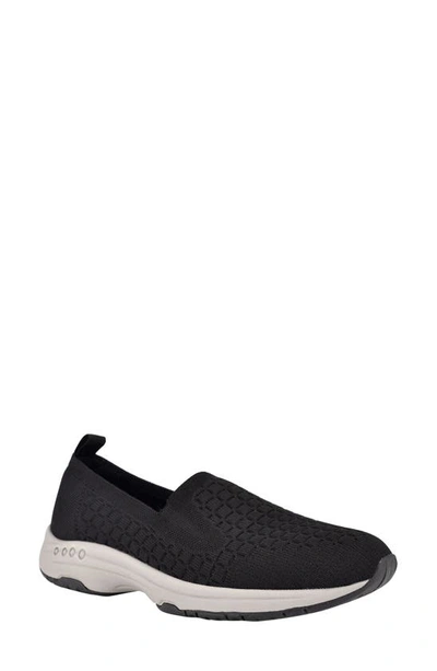 Easy Spirit Tech Active Slip-on Sneakers In Black/ Black Fabric