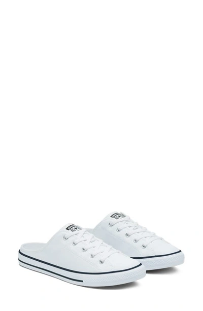 Converse Chuck Taylor® All Star® Dainty Sneaker Mule In White/ White/ Black  | ModeSens