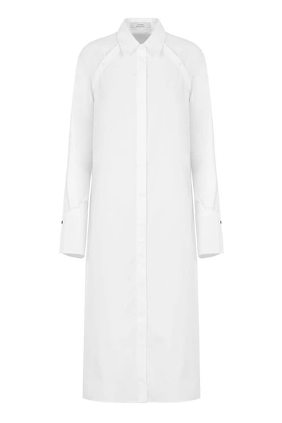 A-line Sleeve(less) Dress Shirt In White