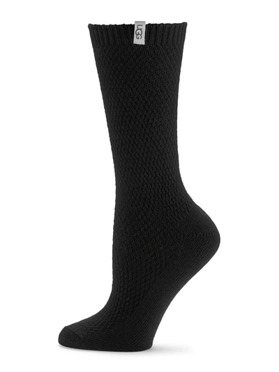 Ugg Classic Merino Wool-blend Boot Socks In Black