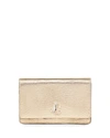 Jimmy Choo Women's Palace Metallic Snakeskin-embossed Leather Clutch In Goldsilver