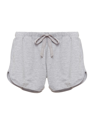 Eberjey Blair Boardwalk Cotton-blend Shorts In Heather Grey