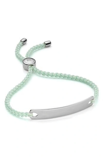 Monica Vinader Engravable Havana Friendship Bracelet In Silver/ Mint