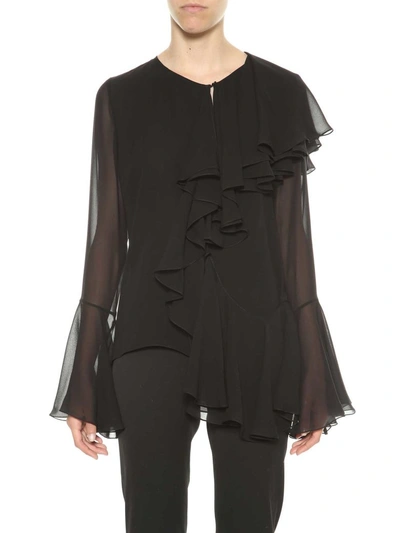 Tom Ford Silk Blouse In Nero