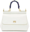 Dolce & Gabbana Sicily Small Pebble-leather Cross-body Bag In White