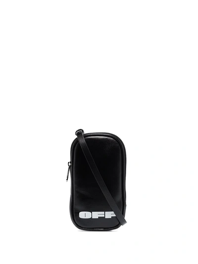 Off-white Logo-print Iphone Holder In Black