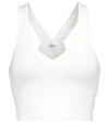 Alo Yoga Real V-neck Stretch-woven Bra In White