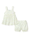 Petite Plume Girls' Citron Charlotte Sleep Shorts Set - Baby, Little Kid, Big Kid In White