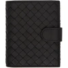 Bottega Veneta Intrecciato Card Holder And Zip-around Wallet In Black