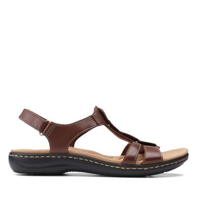 Clarks Laurieann Kay Womens Leather Comfort Slingback Sandals In Brown