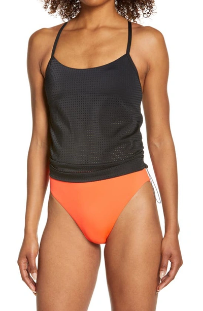 Nike Women's Essential Layered Tankini Top In Black