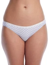 Calvin Klein Ck One Cotton Singles Bikini Underwear Qd3785 In Dot Print Amethyst