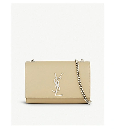 Saint Laurent Kate Monogram Leather Shoulder Bag In Poudre