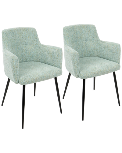 Lumisource Set Of 2 Andrew Dining Chairs In Green