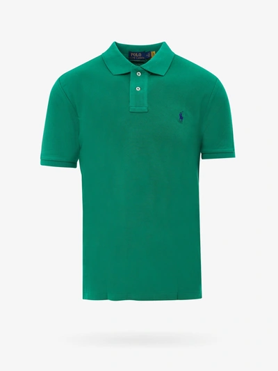 Polo Ralph Lauren Embroidered Cotton Polo Shirt In Green