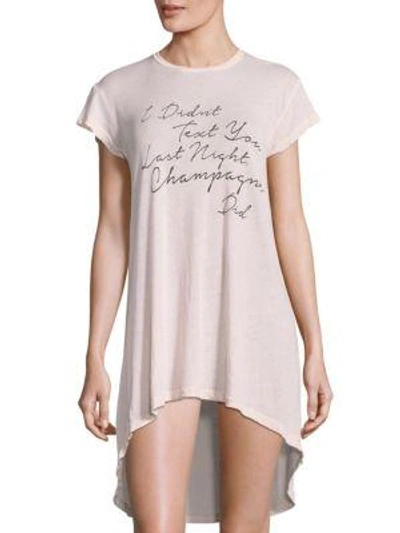 Wildfox Front Graphic Pullover Dress In Blush