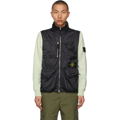 STONE ISLAND BLACK NYLON RASO-TC VEST 