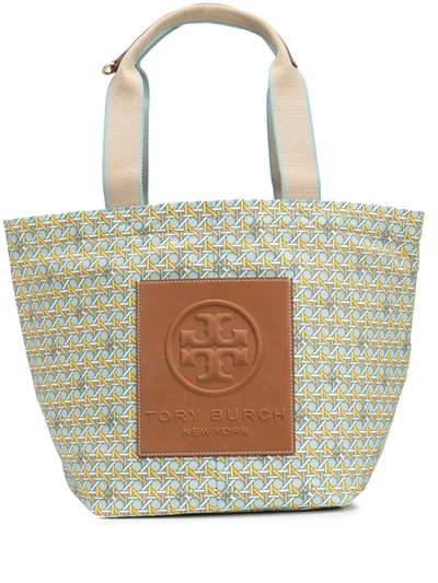 Tory Burch Navy Geo Logo Tote Bag, Women's Fashion, Bags & Wallets