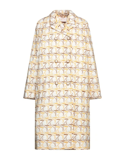 Tory Burch Embroidered Coat In White