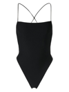 Tory Burch Solid Tie-back One-piece Swimsuit In Black