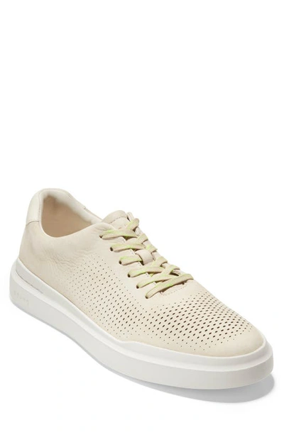 Cole Haan Men's Grandpr Rally Laser Cut Low Top Sneakers In Cement