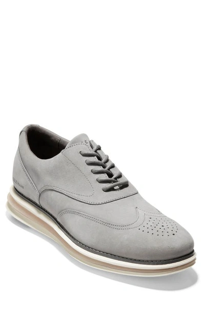 Cole Haan Original Grand Cloudfeel Leather Oxfords In Ironstone/ Ivory