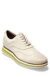 Cole Haan Originalgrand Cloudfeel Oxford In Cement/ Ivory/ Safety Yellow