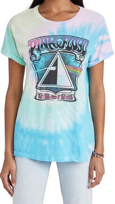Chaser Recycled Vintage Jersey Rolled Short Sleeve Crew Neck Tee In Tie Dye