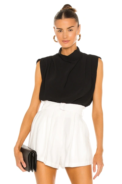 Amanda Uprichard Sleeveless Fabienne Top In Black