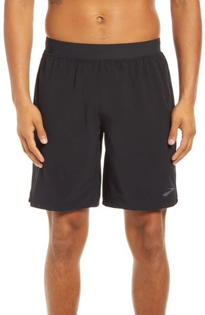 Brooks Equip Shorts In Black