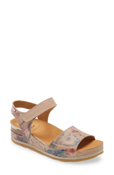 On Foot Wedge Sandal In Nude