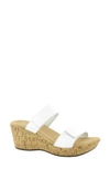 Naot Caveran Platform Slide Sandal In White Pearl Leather
