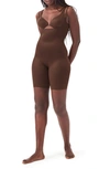 Spanxr Spanx® Thinstincts® 2.0 Open Bust Mid-thigh Bodysuit In Chestnut Brown
