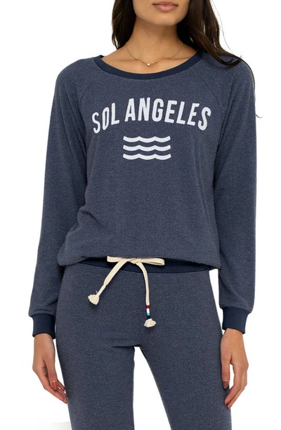 Sol Angeles New Arc Hacci Pullover In Indigo