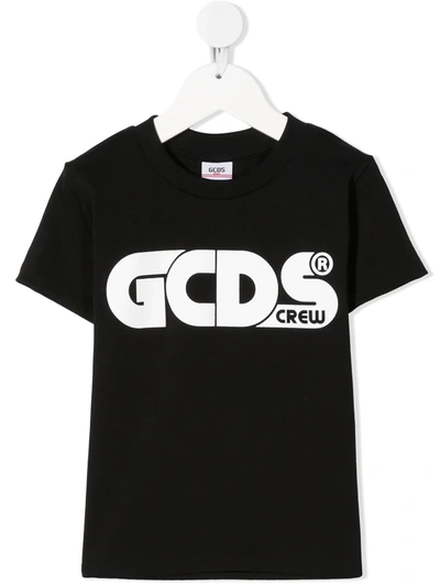 Gcds Kids' Logo印花t恤 In Black