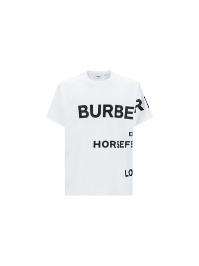 Burberry Logo Print Cotton Jersey T-shirt In White