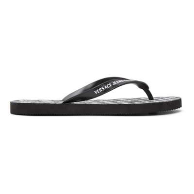 Versace Jeans Couture Flats In Black Rubber/plasic In E899 Black