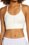 Nike Women's Indy Dri-fit Seamless Cross-back Low Impact Sports Bra In Summit White/platinum Tint