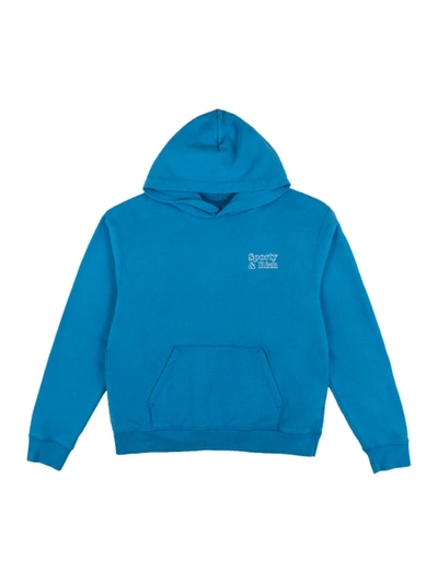 Sporty And Rich Ocean Blue & White Fun Logo Hoodie