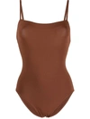 Eres Aquarelle Essentials One Piece Swimsuit In Brown