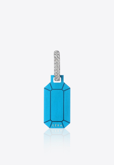 Eéra Special Order - Small Tokyo Single Earring With Diamonds In Blue