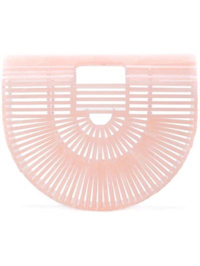 Cult Gaia Ark Small Acrylic Clutch Bag In Pink