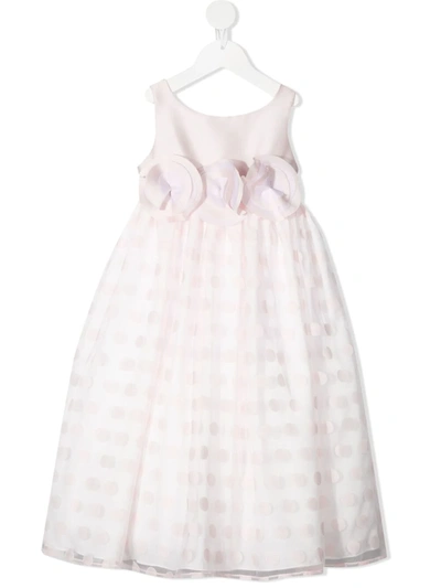 La Stupenderia Kids' Pink Dress For Girl With Polka-dots In Rosa