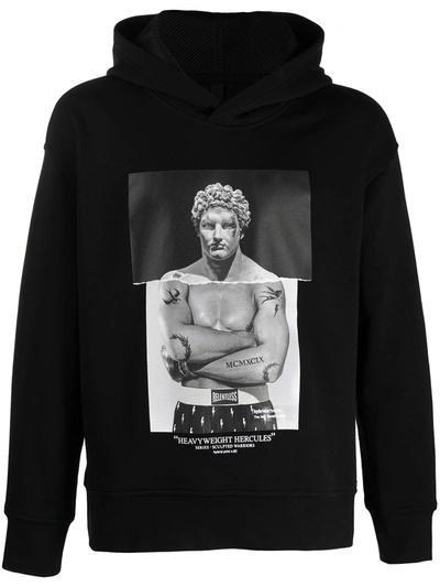 Neil Barrett Heavyweight Hercules Cotton-blend Sweatshirt In Black