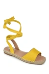 Journee Collection Women's Emelie Espadrille Flat Sandals In Yellow