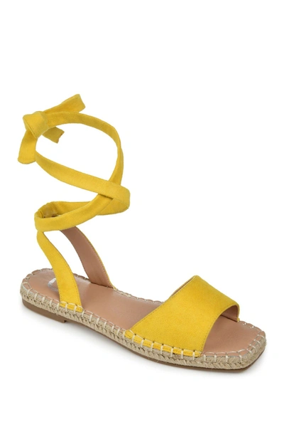Journee Collection Women's Emelie Espadrille Flat Sandals In Yellow