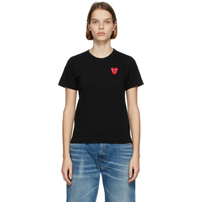 Comme Des Garçons Play Comme Des Garcons Play T-shirt With Hearts In Black