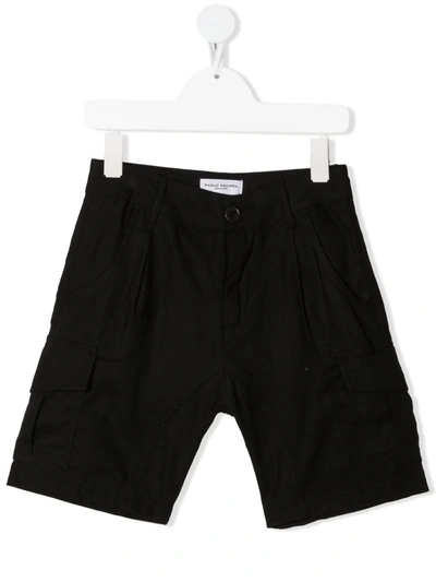Paolo Pecora Kids' Logo-patch Track Shorts In Blue