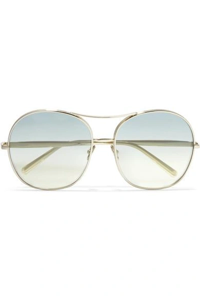 Chloé Nola Oversized Square-frame Gold-tone Sunglasses
